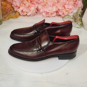 New Old Stock NOS Vintage Nunn Bush Brown Leather Loafer Slip On Shoes Sz 8.5D